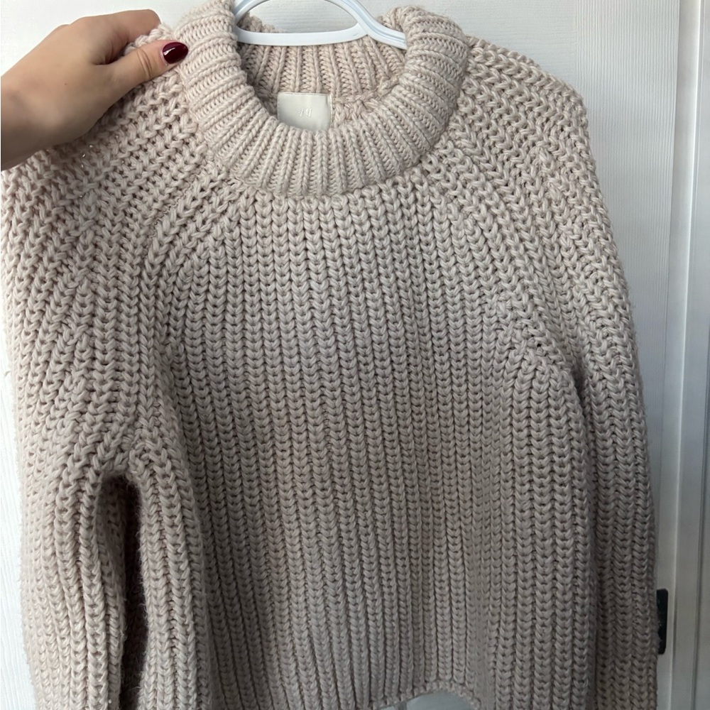 H&M Cream Oversized Sweater